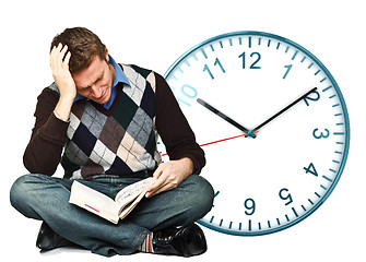 Image showing no time to study