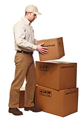 Image showing delivery man on duty