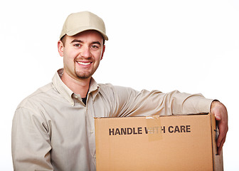 Image showing friendly delivery man