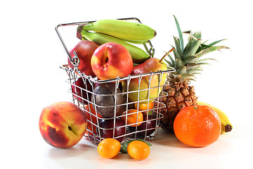 Image showing Fruit Mix in the Shopping basket