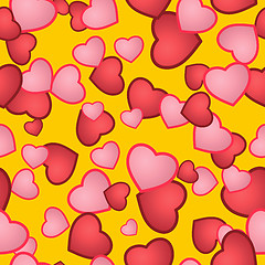 Image showing Seamless hearts pattern