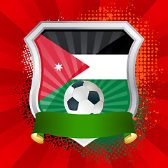 Image showing Shield with flag of  Jordan