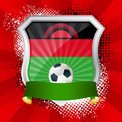 Image showing Shield with flag of Malawi