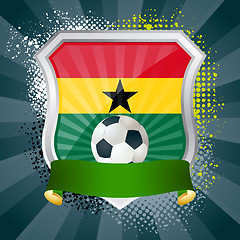 Image showing Shield with flag of Ghana