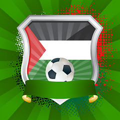 Image showing Shield with flag of Palestine