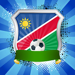 Image showing Shield with flag of Namibia