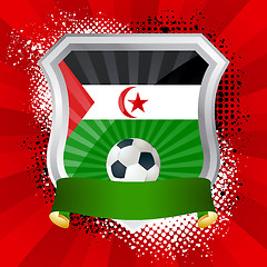 Image showing Shield with flag of Western Sahara