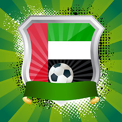 Image showing Shield with flag of United Arab Emirates