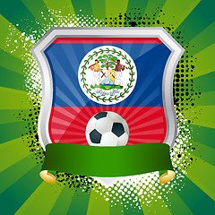 Image showing Shield with flag of  Belize