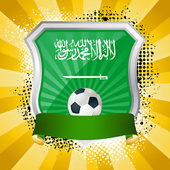 Image showing Shield with flag of  Saudi Arabi