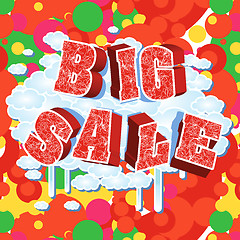 Image showing 3d bright big sale text.