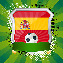 Image showing Shield with flag of Spain