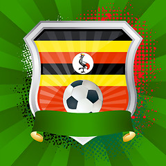 Image showing Shield with flag of  Uganda