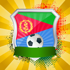 Image showing Shield with flag of  Eritrea