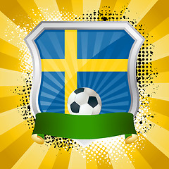 Image showing Shield with flag of Sweden