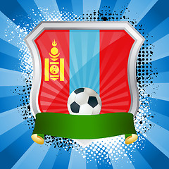 Image showing Shield with flag of Mongolia