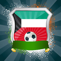 Image showing Shield with flag of Kuwait