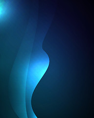 Image showing Dark Blue abstract glowing background