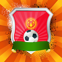 Image showing Shield with flag of  Kyrgyzstan