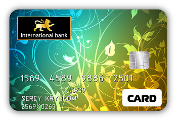 Image showing Vector credit cards, front and back view.