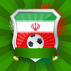 Image showing Shield with flag of  Iran