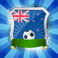 Image showing Shield with flag of  New Zealand