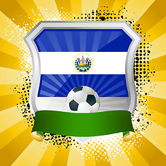 Image showing Shield with flag of El Salvador