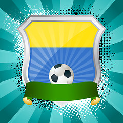 Image showing Shield with flag of Ukraine