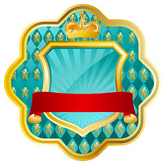 Image showing Vector gold heraldic symbol