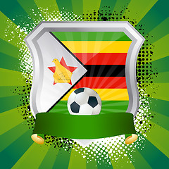 Image showing Shield with flag of Zimbabwe