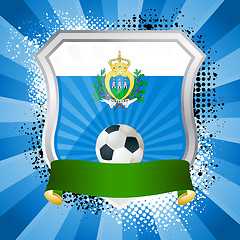 Image showing Shield with flag of  San Marino