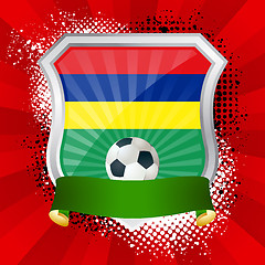 Image showing Shield with flag of Mauritius
