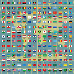 Image showing Complete set of Flags of the world