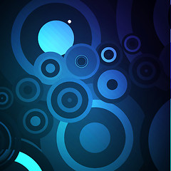 Image showing Dark Blue abstract glowing background