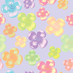 Image showing Seamless flower background.
