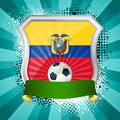 Image showing Shield with flag of Ecuador
