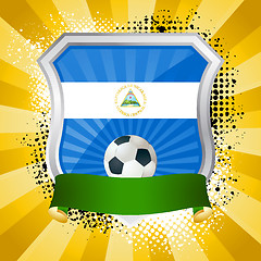 Image showing Shield with flag of  Nicaragua