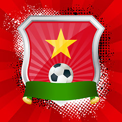 Image showing Shield with flag of Vietnam