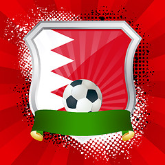 Image showing Shield with flag of  Bahrain