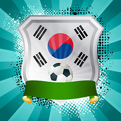 Image showing Shield with flag of South Korea