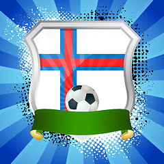 Image showing Shield with flag of  Faroe Island