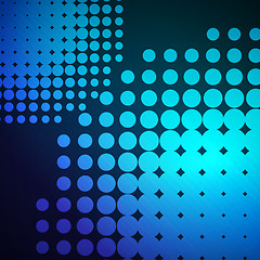 Image showing Dark Blue abstract glowing background