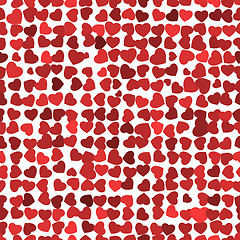 Image showing Red hearts background on white