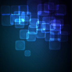 Image showing Dark Blue abstract glowing background