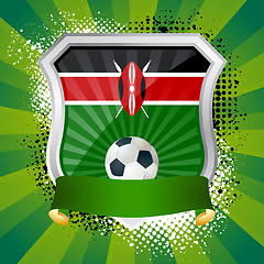 Image showing Shield with flag of  Kenya