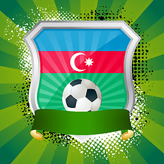 Image showing Shield with flag of Azerbaijan