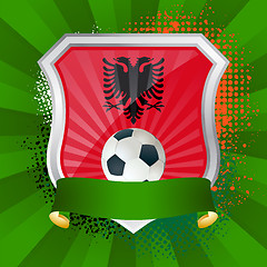 Image showing Shield with flag of  Albania