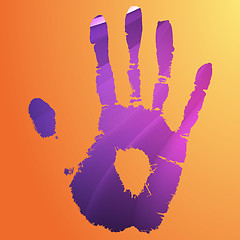 Image showing brightly coloured hand