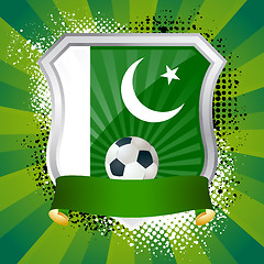 Image showing Shield with flag of Pakistan