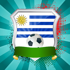 Image showing Shield with flag of Uruguay